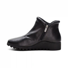 Zoey Slip-On Boot - Black Leather