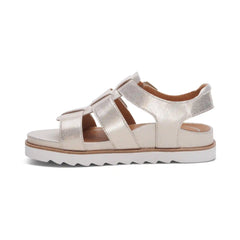 Romy Quarter Strap Cork Flat Sandal - Champagne