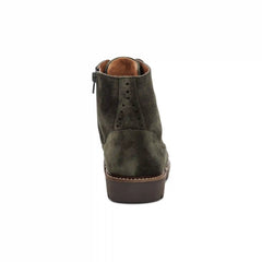 Margot Lace-Up Boot - Dark Green