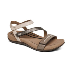 Gabby Adjustable Quarter Strap Sandal - Stone Multi