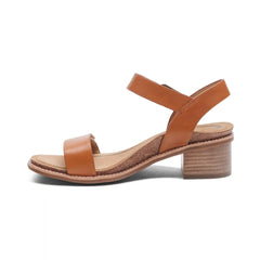 Mae Adjustable Quarter Strap Heel - Cognac