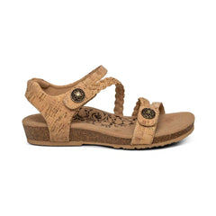 Jillian Braided Quarter Strap Sandal - Cork