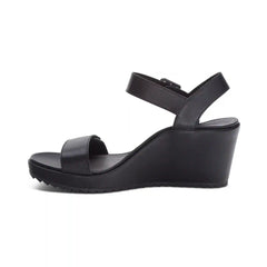 Andrea Quarter Strap Wedge  - Black