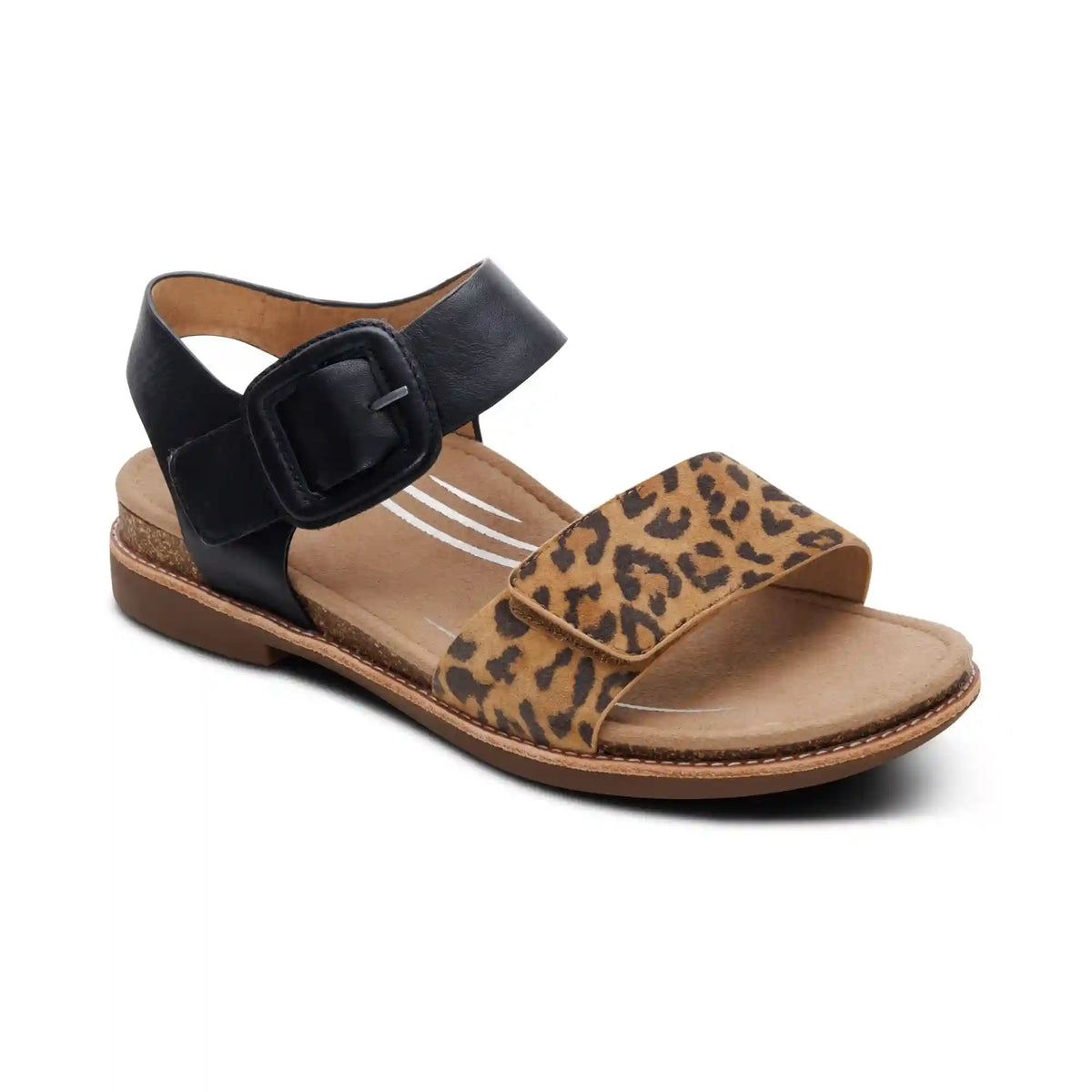 Claire Quarter Strap Sandal - Leopard