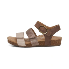Lilly Adjustable Quarter Strap Sandal - Taupe