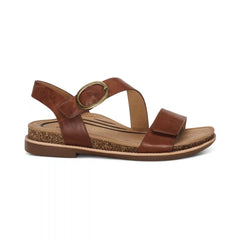Tamara Asymmetrical Quarter Strap Sandal - Walnut