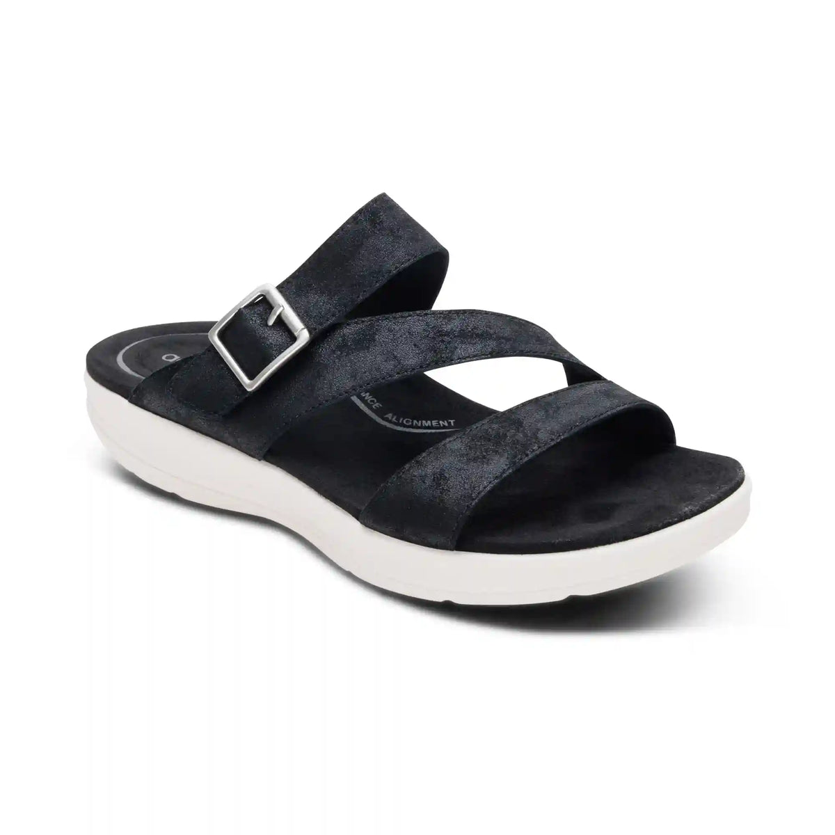 Jenny Adjustable Slide Sandal - Black