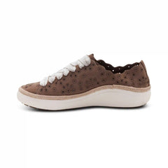 Charlotte Lace-Up Sneaker - Taupe Nubuck