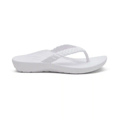 Vicki Braided Thong Sandal - White Gloss