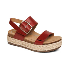 Vania Arch Support Platform Sandal - Red