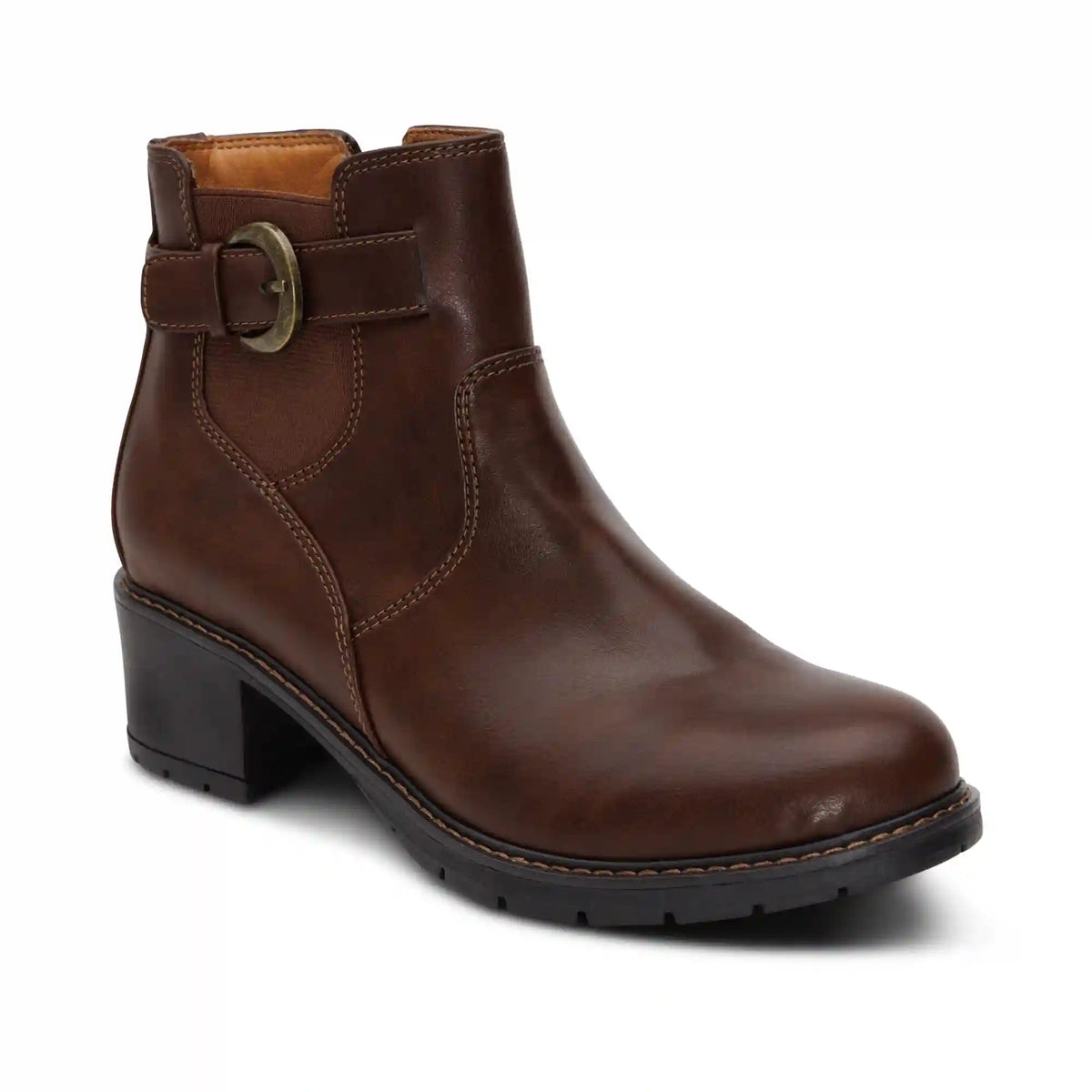 Layla Side Zip Boot - Dark Brown