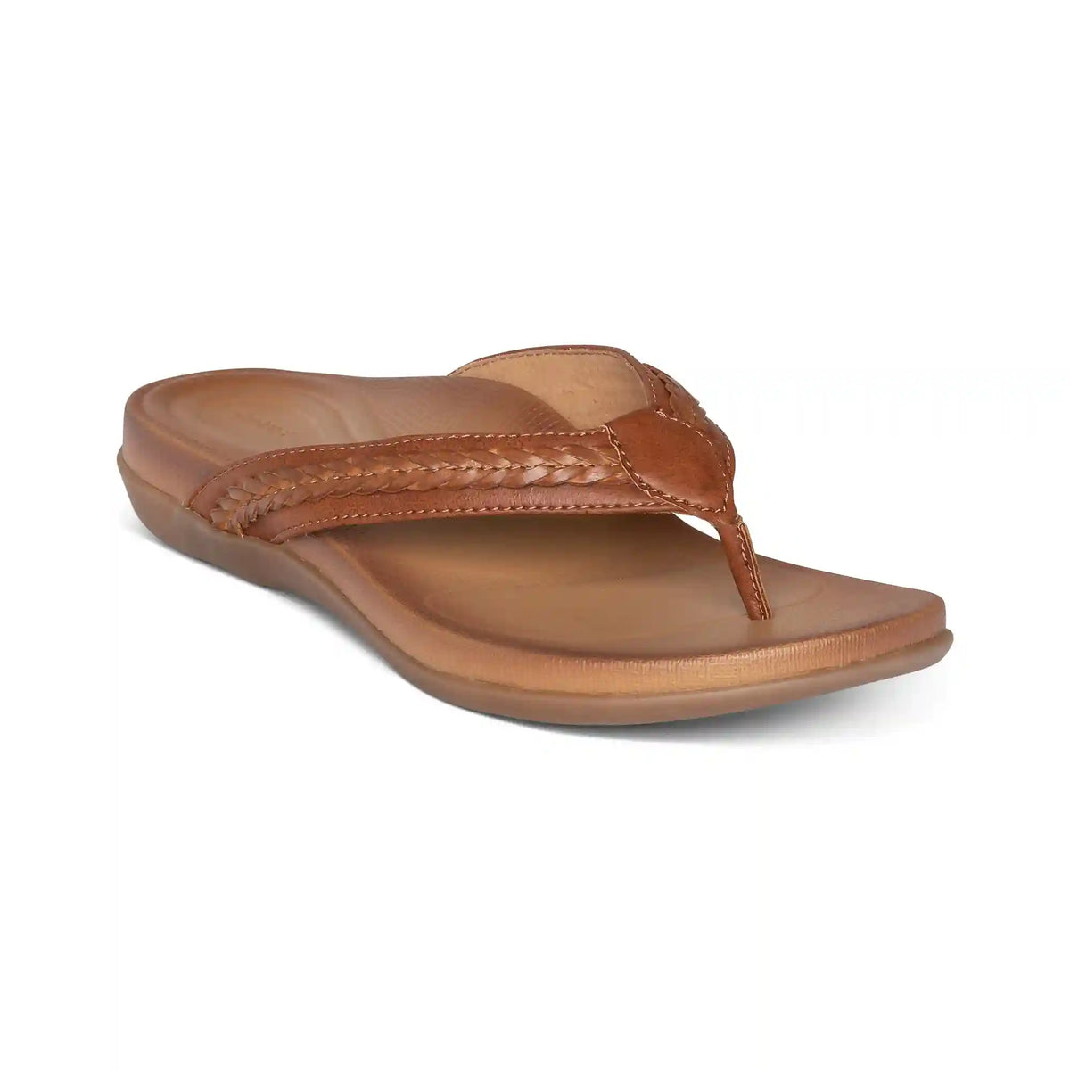 Emmy Braided Thong Sandal - Brown