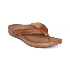 Emmy Braided Thong Sandal - Brown