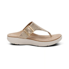 Donna Adjustable Thong Sandal - Champagne