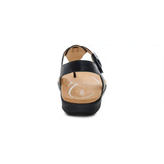 Tracey Adjustable Thong Sandal - Black