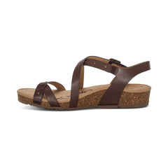 Lauren Quarter Strap Sandal - Coffee