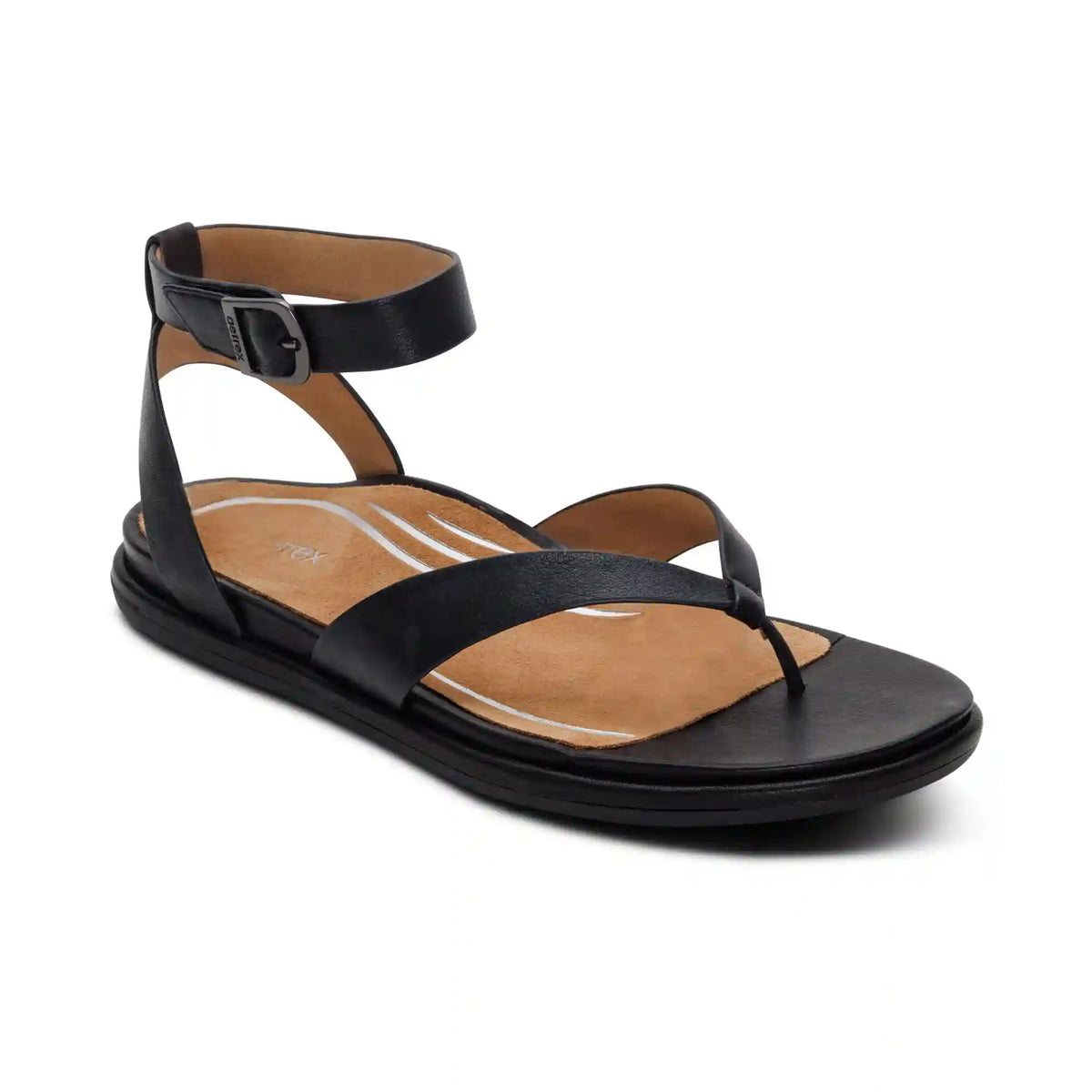 Kendall Arch Support Thong Sandal - Black