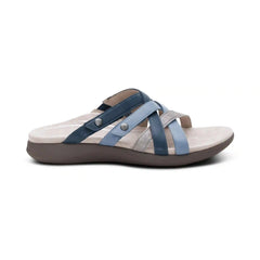 Kasey Adjustable Slide Sandal - Blue Multi