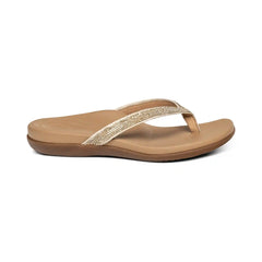 Eve Sparkly Thong Sandal - Gold
