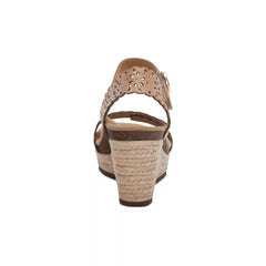 Sydney Quarter Strap Espadrille Wedge - Sand Cutout