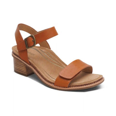 Mae Adjustable Quarter Strap Heel - Cognac