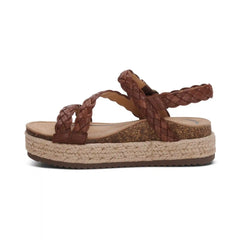 Julia Arch Support Platform Sandal - Walnut