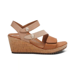 Madelyn Quarter Strap Wedge  - Ginger Multi