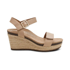 Sydney Quarter Strap Espadrille Wedge - Bone