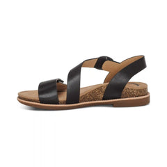 Tamara Asymmetrical Quarter Strap Sandal - Black