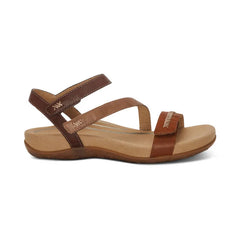 Gabby Adjustable Quarter Strap Sandal - Cognac Multi