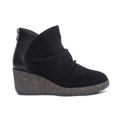 Kara Ankle Wedge Boot - Black