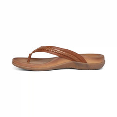 Emmy Braided Thong Sandal - Brown