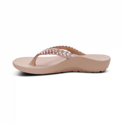 Vicki Braided Thong Sandal - Light Pink Gloss