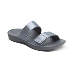 Kaia Two Band Slide - Pewter