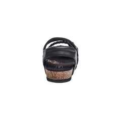 Jillian Braided Quarter Strap Sandal - Black
