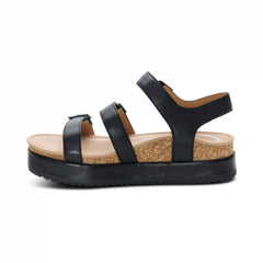 Aria Arch Support Platform Sandal - Black