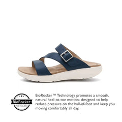 Jenny Adjustable Slide Sandal - Navy