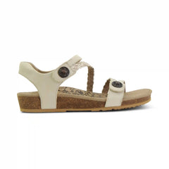 Jillian Braided Quarter Strap Sandal - Ivory