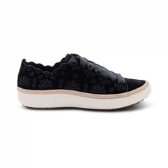 Charlotte Lace-Up Sneaker - Black Velvet