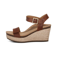 Sydney Quarter Strap Espadrille Wedge - Walnut