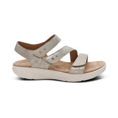Savannah Adjustable Quarter Strap Sandal - Champagne