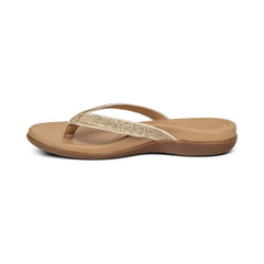 Eve Sparkly Thong Sandal - Gold