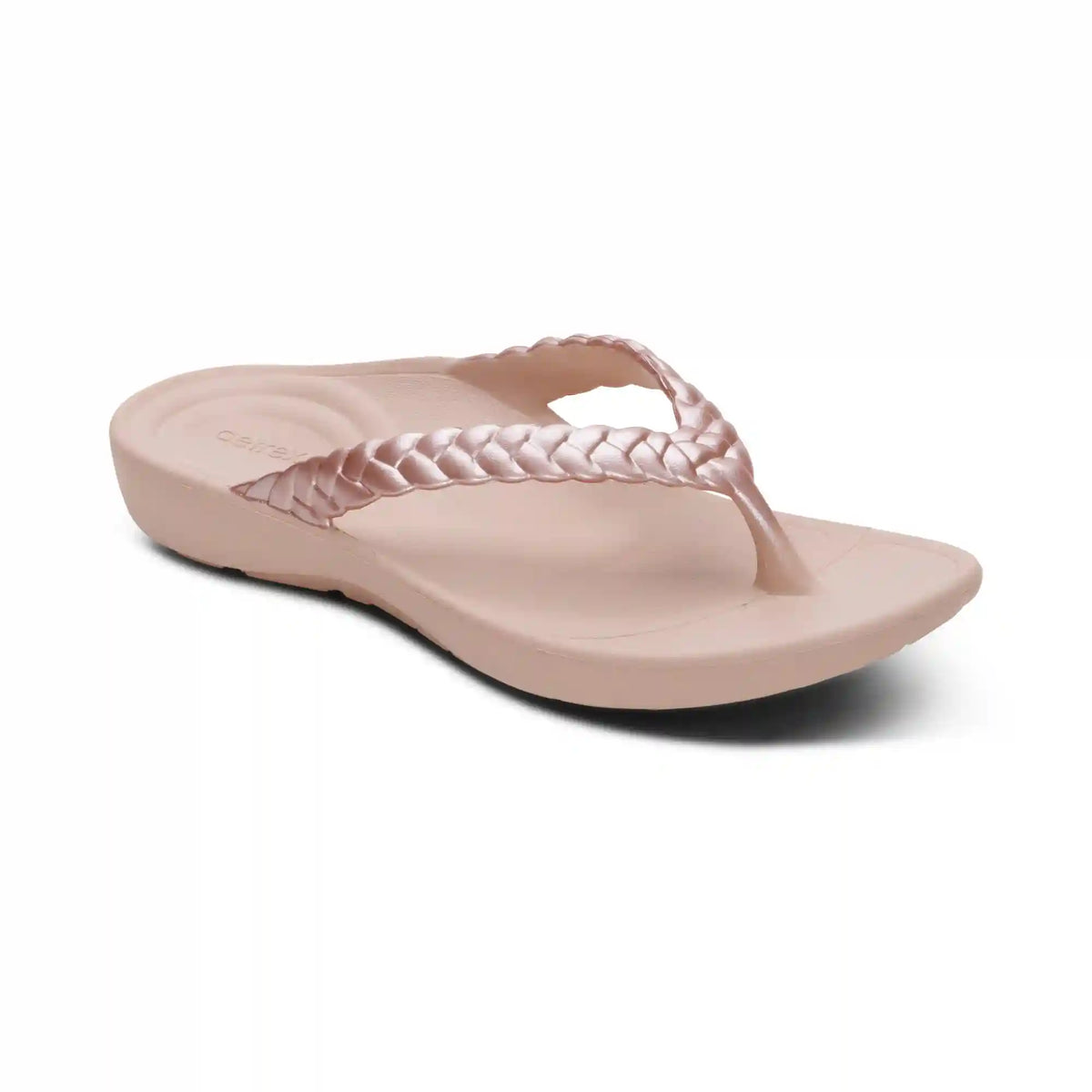 Vicki Braided Thong Sandal - Light Pink Gloss