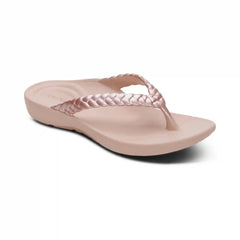 Vicki Braided Thong Sandal - Light Pink Gloss