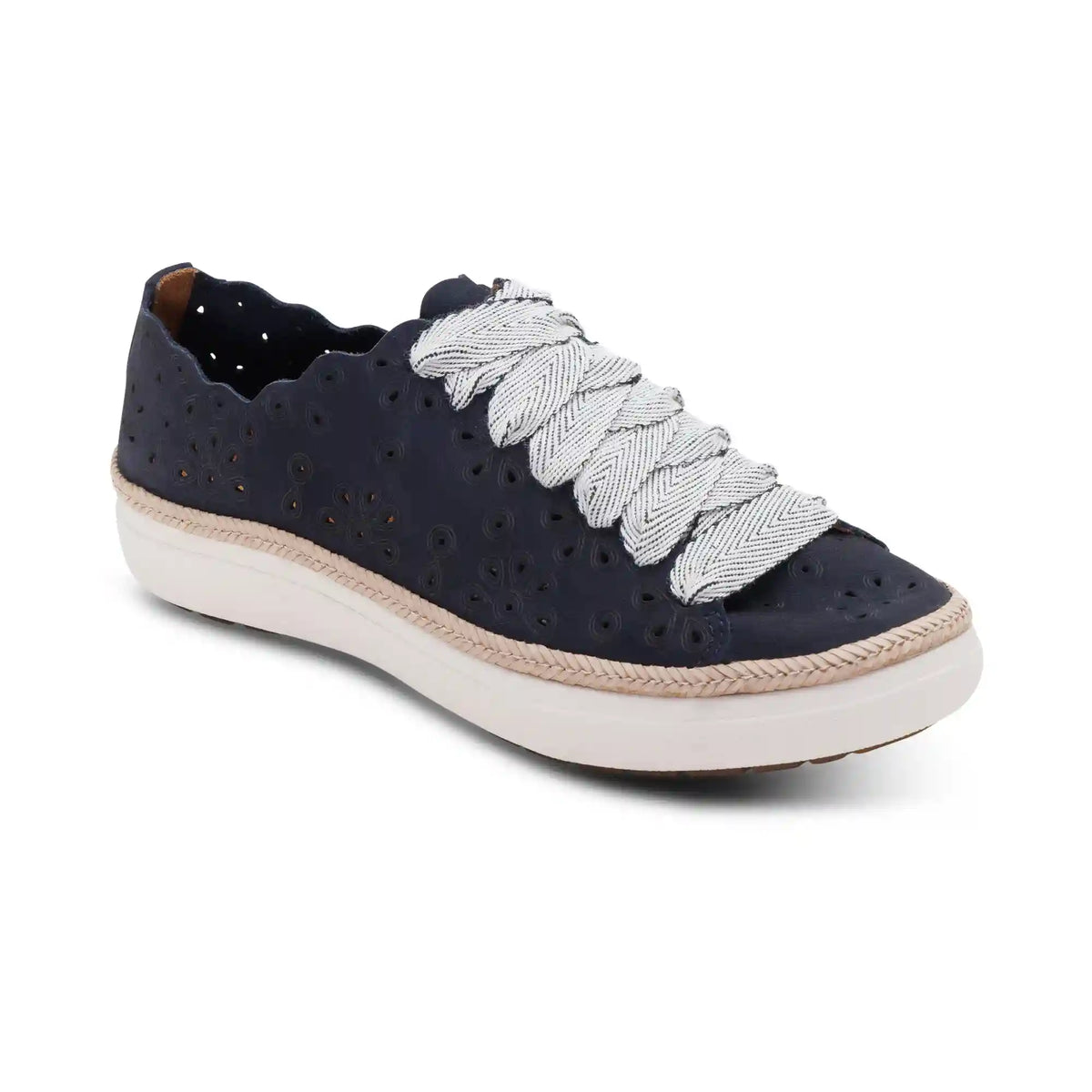 Charlotte Lace-Up Sneaker - Navy Nubuck