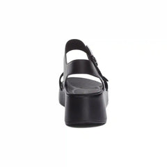 Ariel Adjustable Quarter Strap Wedge  - Black