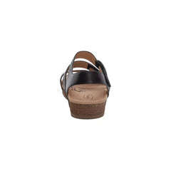 Lilly Adjustable Quarter Strap Sandal - Black Cutout