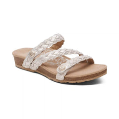Josie Braided Slide - Champagne
