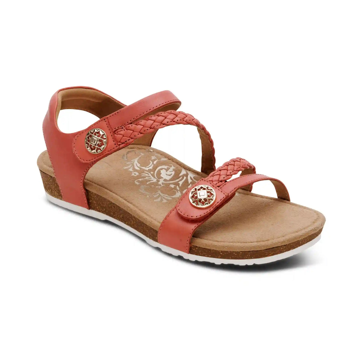 Jillian Braided Quarter Strap Sandal - Antique Rose