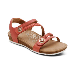 Jillian Braided Quarter Strap Sandal - Antique Rose